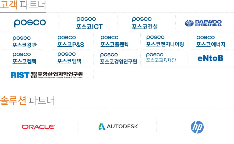 고객 파트너(KT,KTds,KTtelecop,삼성SDS,롯데정보통신,LG CNS) / 솔루션 파트너(ORACLE,hp,Deloitte,accenture,IBM,rockPLACE,ALTIBASE,Saltware,FUJITSU)