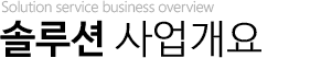 솔루션사업 사업개요